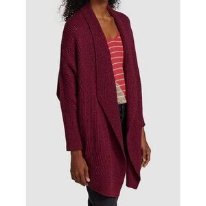 NEW Nic+Zoe Cardigan Sweater Size Large Pomegranate Shawl Collar